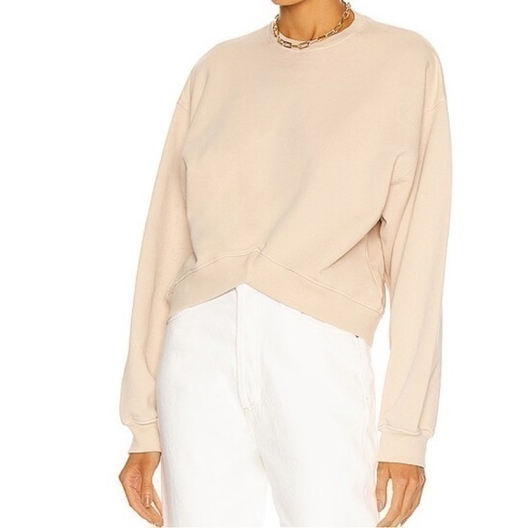 AGOLDE Chevron pullover Sweatshirt/top Size XS Color tan - Picture 1 of 10
